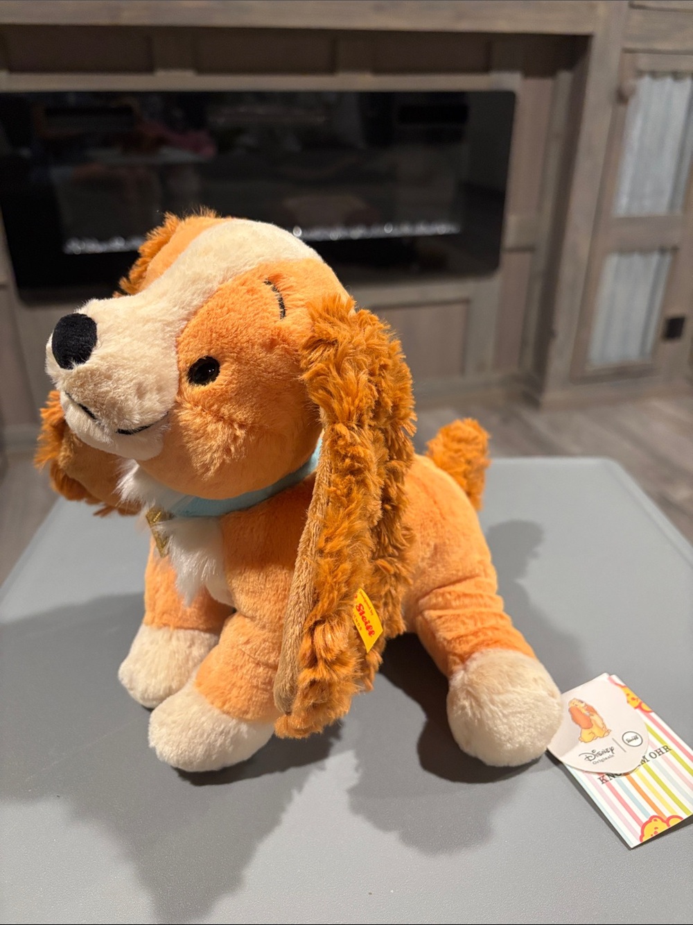 Disney Steiff Lady and the Tramp Hund Susi 24 bunt Orange and Cream Plush Dogl